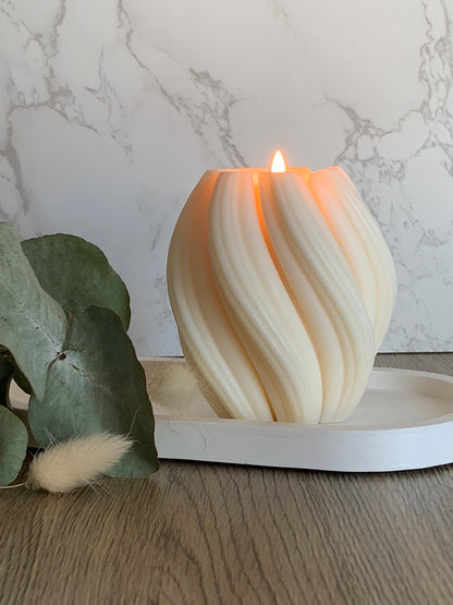 Skulptur Kerze Wave